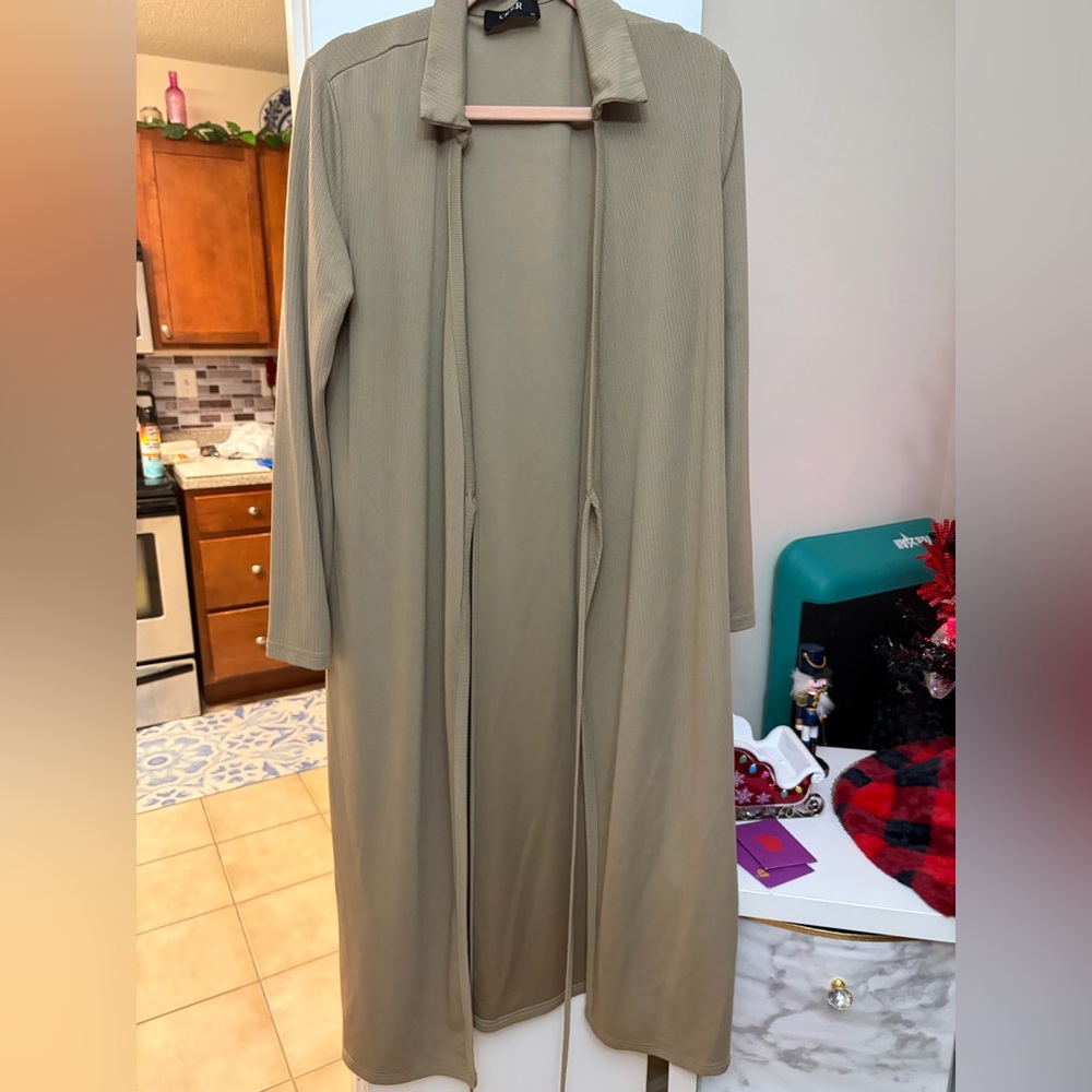 Cider Tan Open Front Cardigan